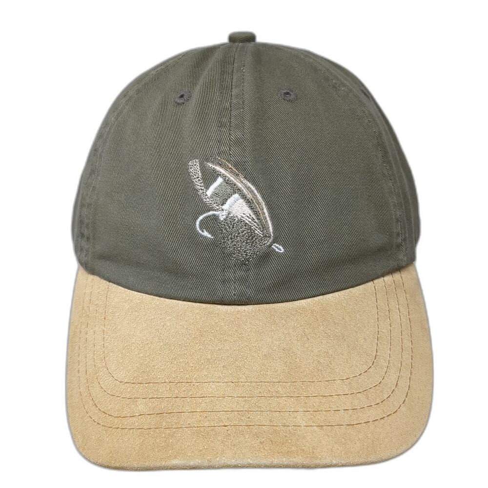 Pendleton Baseball Cap Green One Size Fly Fishing Lure Beige Suede Brim USA Hat